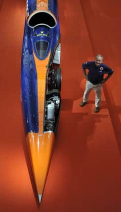 Project director Richard Noble with the Bloodhound supersonic car.