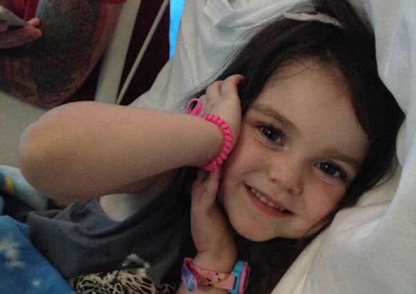 Little Lyla O'Donovan is waiting for an operation to remove a brain tumour.
