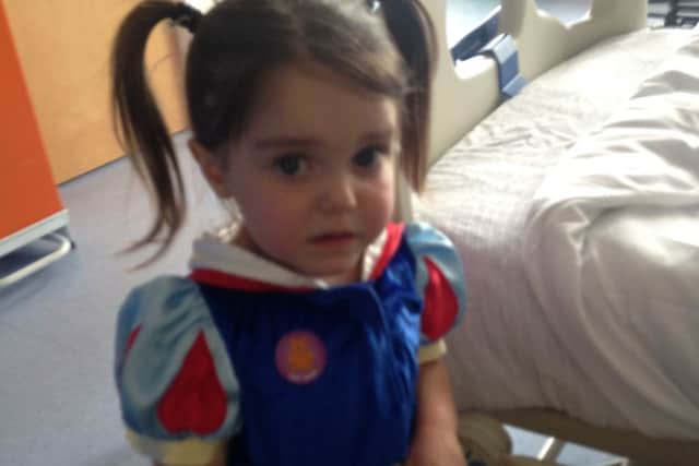 Lyla O'Donovan, three, has a brain tumour.