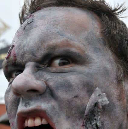 Chris Griffiths who is taking part in the charity Zombie Walk. Picture by FRANK REID