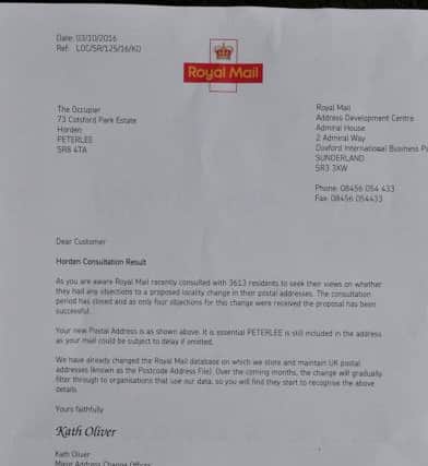 Royal Mail letter. Picture by FRANK REID