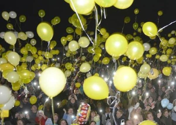 A balloon release was held in Seaton Carew in tribute to Jacob Jenkins.