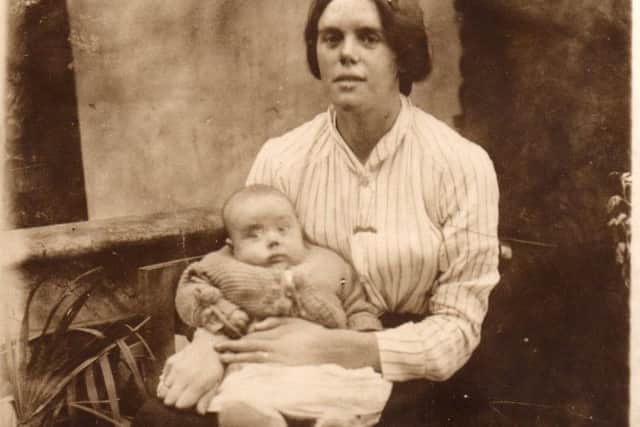 Mary Ellen O'Connor, pictured with her eldest child George when he was aged six months.