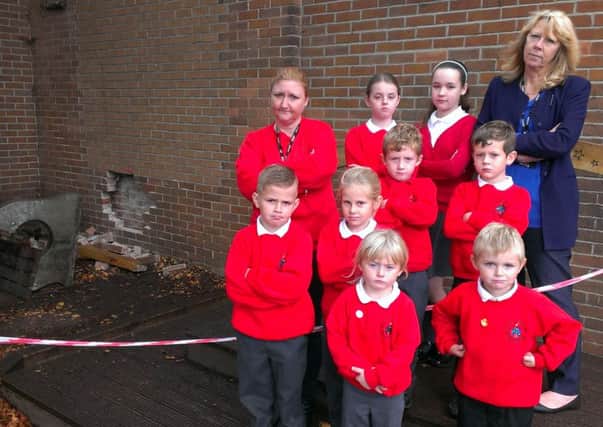 Rossmere Primary School's deputy headteacher Debbie Anderson with school council pupils Caitlin Woodward, Ella Cooper and headteacher Lynne Pawley.
Second row, pupils Jenson Bramley, Sophie Cuncliffe, Harley Tiplady and Max Sanderson.
Front are Sarah Copeland and Dylan Osborne.