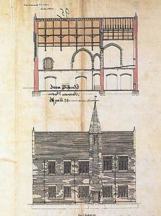 The original plans for St Andrew's Church.