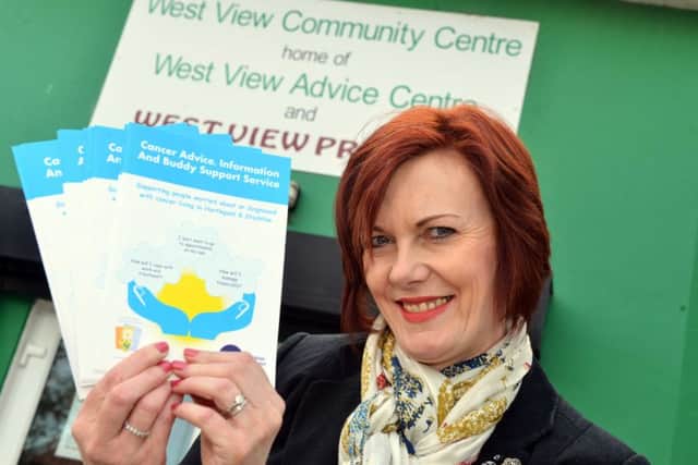 West View Advice and Resource Centre cancer referral appointments.
Project manager Dawn Vincent