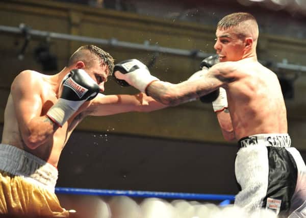 The last time they met: Lewis Ritson and Jordan Ellison (left) in action at Dunston in September 2015