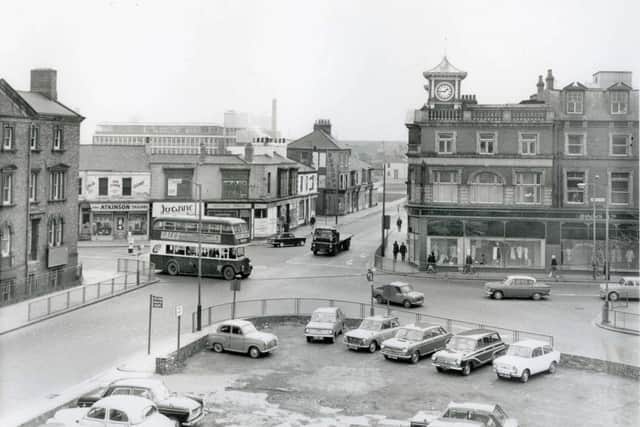 1960s: Binns corner, Stockton Street, and in the foreground the Hartlepool Mail car park. A very different scene from today's busy junction.