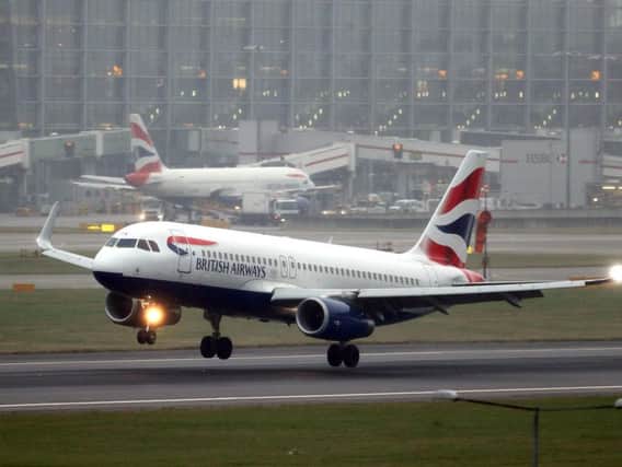 A British Airways plane takes off from Heathrow Airport, as the long-awaited decision on which airport expansion scheme should get the go-ahead is to be finally made.