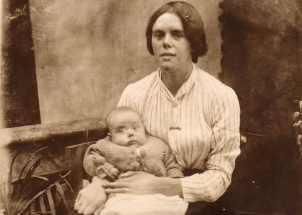 Mary Ellen O'Connor, pictured with her eldest child George when he was aged six months.