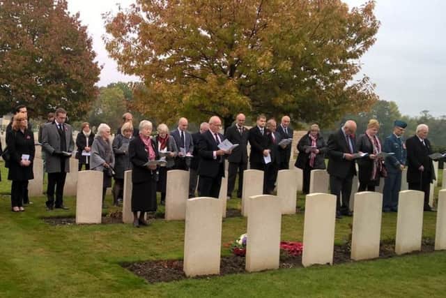 The service of rededication at Choloy War Cemetery in France