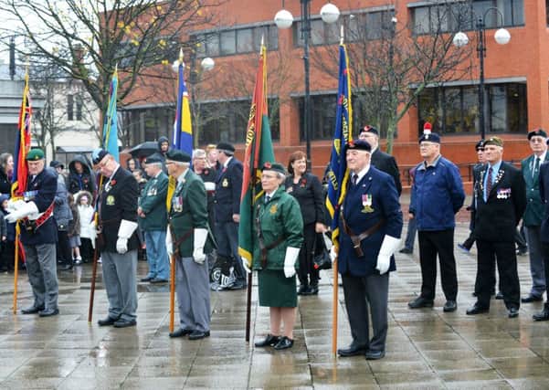 Standard Bearers at the last year's Remembrance Day parade.