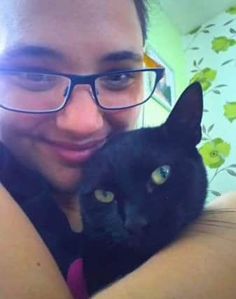Sapphire the cat who died after getting caught in a snare with owner Aretha Livingstone-Elder.