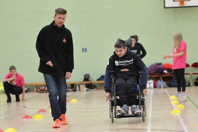 Paralympian Rik Waddon at the event