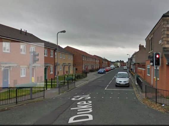 Armed police were called to Duke Street after reports of a man armed with a knife.