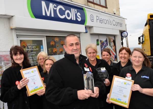 Black Hall Colliery McColls store have won company internal award.
Front store manager Paul Simpson with staff