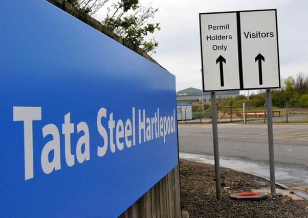 The Tata Steel site in Hartlepool.