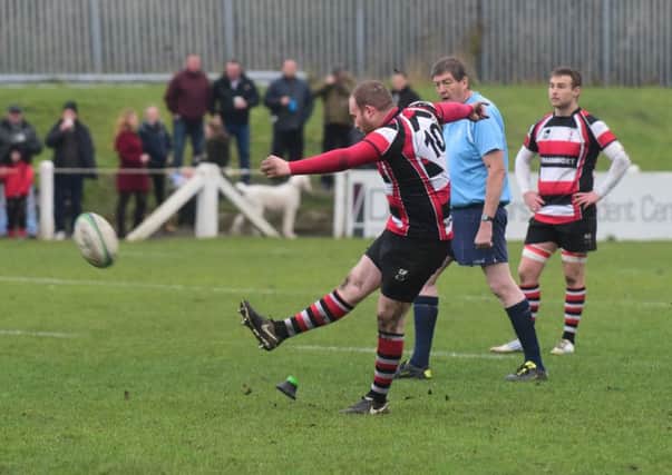 Hartlepool Rovers in action during their defeat to  Gosforth on Saturday
