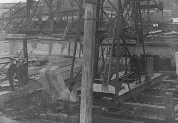 A bygone scene from Hartlepool docks.