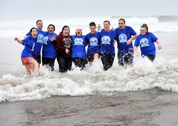 Participants at last year's Boxing Day dip event at Seaton Carew. Picture by Tom  Collins