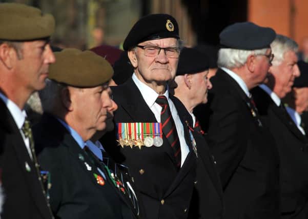 Veterans at the Hartlepool Remembrance Sunday parade.