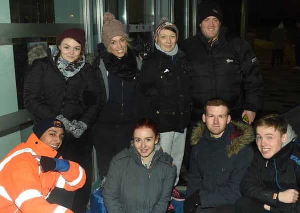 Staff from Hartlepool firm HeirHunter UK at the Big Tees Sleepout.  Doug Moody Photography
