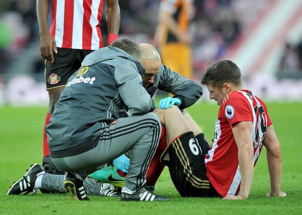 Paddy McNair receives treatment in last weekend's win over Hull. He is out for the season. Picture by Frank Reid