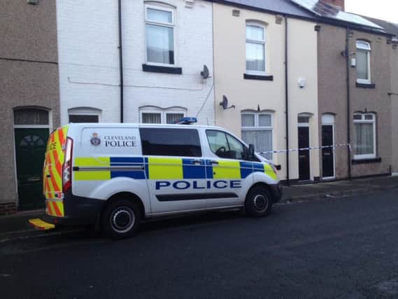 Police at the scene of a serious assault on a 24-year-old woman in Stephen Street, Hartlepool
