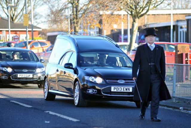 Funeral service of Wendy McLoughlin at St Patrick's RC Church, Owton Manor, Hartlepool.