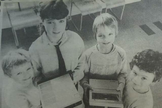 West Park Primary School pupils get a gift of kindness in 1985.