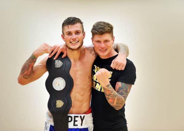 Boxing brothers: Daniel Cope and Peter (right). Picture by TOM COLLINS