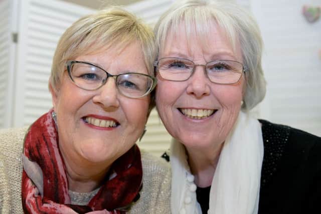 Sue Leonard (left) with her cousin Anne Scott. Picture by FRANK REID