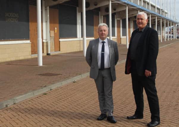 Left-right: Councillor Christopher Akers-Belcher, Leader of Hartlepool Council, with Councillor Kevin Cranney, Deputy Leader and Chair of the Councils Regeneration Services Committee