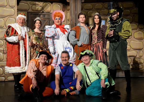 The pantomime cast.