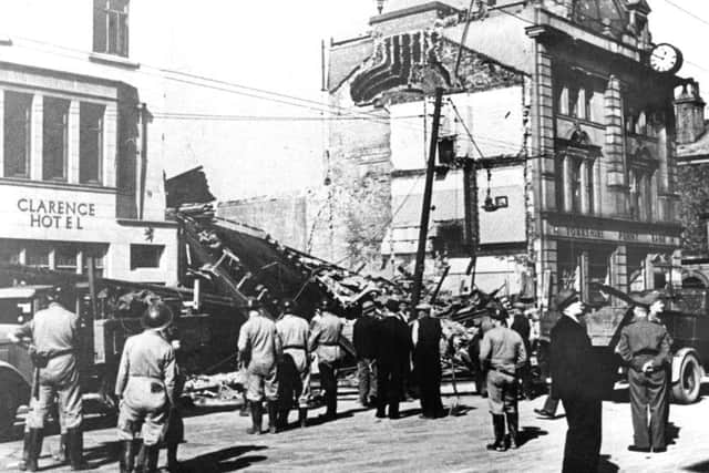 The aftermath of the Bombardment in Church Street.