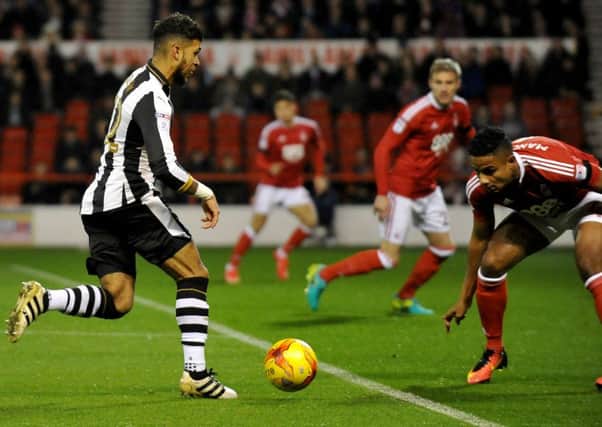 DeAndre Yedlin takes on Nottingham Forest in their 2-1 defeat. Picture by Frank Reid