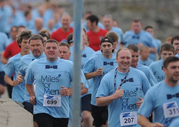 The first Miles for Men run.