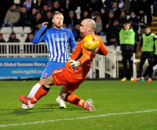 Nicky Featherstone converts Hartlepool's third goal