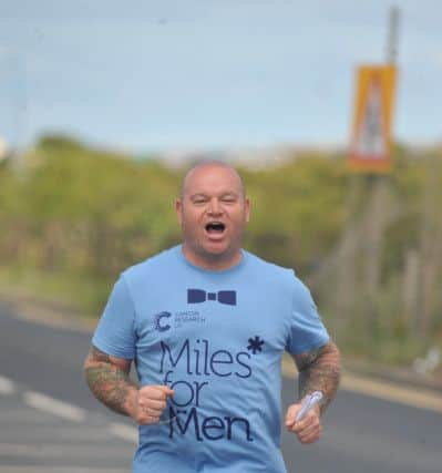 Michael Day taking part in the Miles for Men event