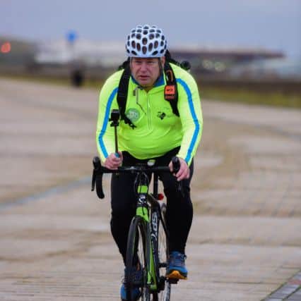 New Years Day and Paul Suggitt from Hartlepool starts his 10,000miles in 365 days challenge, running, cycling or walking.