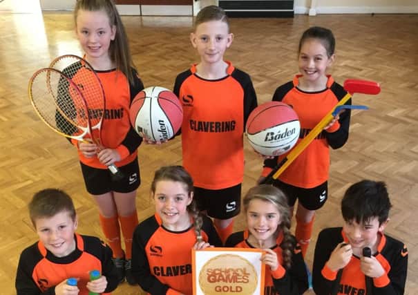 Clavering Primary School has received the School Games Mark Gold standard for the third successive year. Pupils Millie, Alfie, Abigayle, Jake, Naise, Hannah and Kobe
