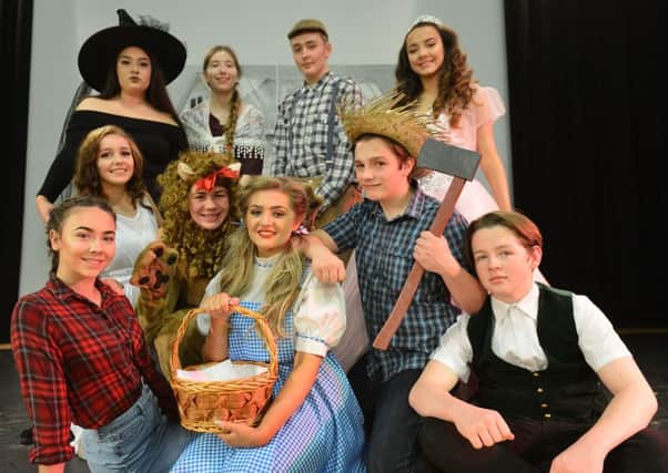Cast members of Manor Community Academy production of The Wizard Of Oz.