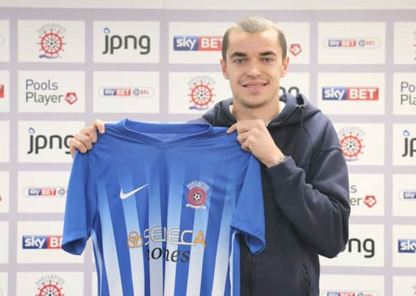 Hartlepool United's new loan signing Sean Kavanagh.