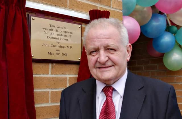 John Cummings, pictured at the opening of a new garden at Donnini House in Easington Colliery in 2005.