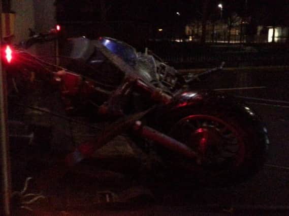 Biker lucky to be alive after skidding across a road in Hartlepool