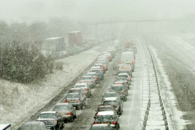 Snow brings the A19 to a standstill ten years ago.