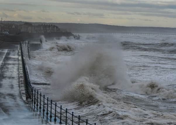 Stormy seas at Hartlepool's Headland