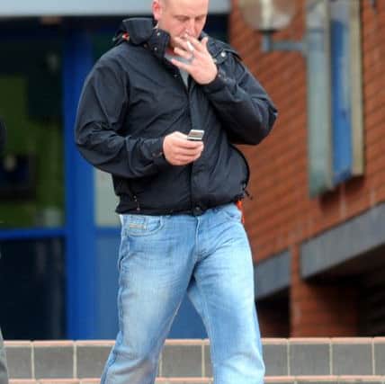 Gareth Dack pictured leaving Hartlepool Magistrates Court.