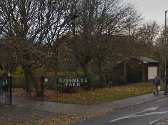 The incident happened in the toilet block at Rossmere Park. Image copyright Google Maps.