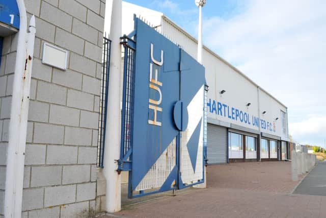 Victoria Park, the home of Hartlepool United Football Club.